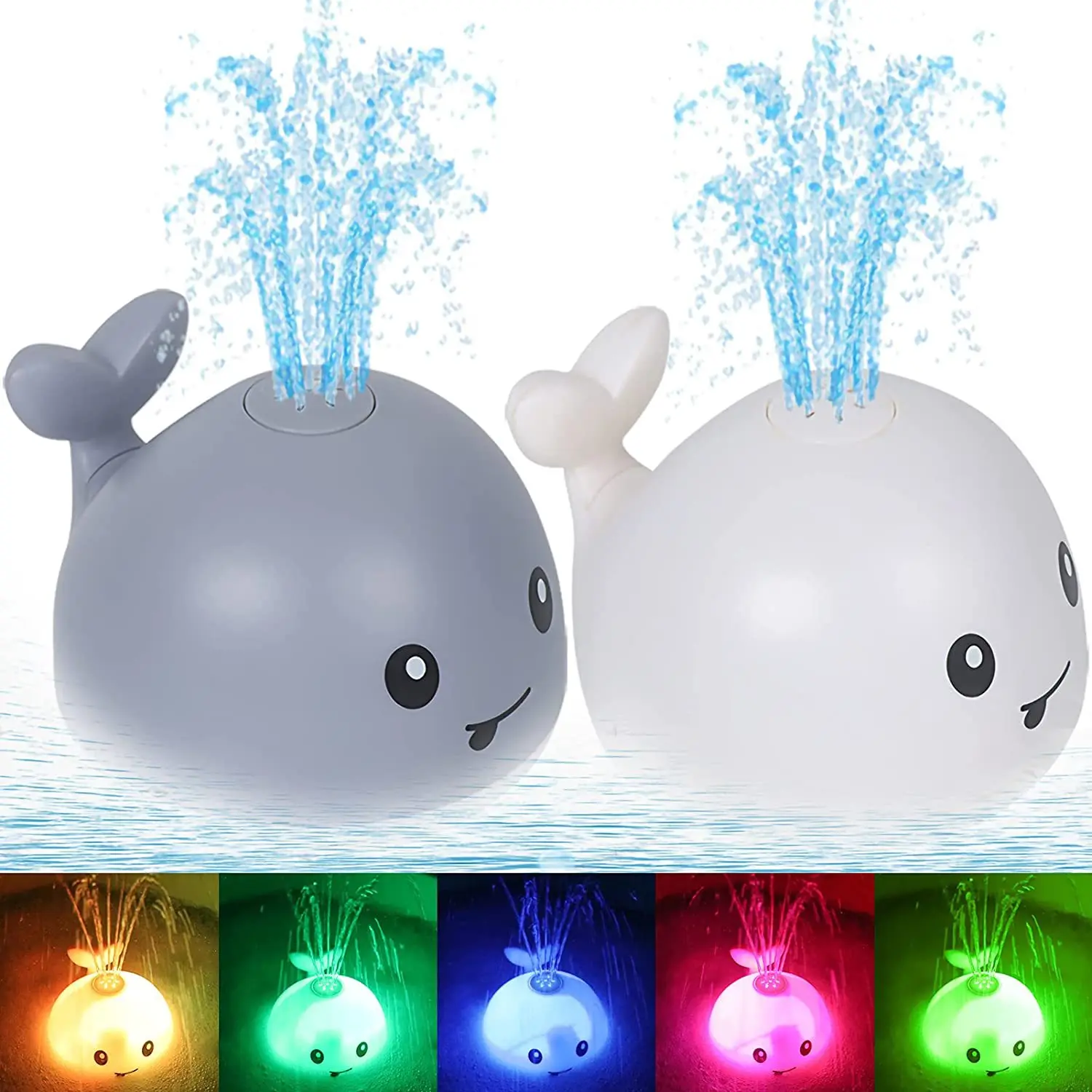

Baby Light Up Bath Tub Toys Whale Water Sprinkler Pool Toys for Toddlers Infants Whale Water Sprinkler Pool Toy