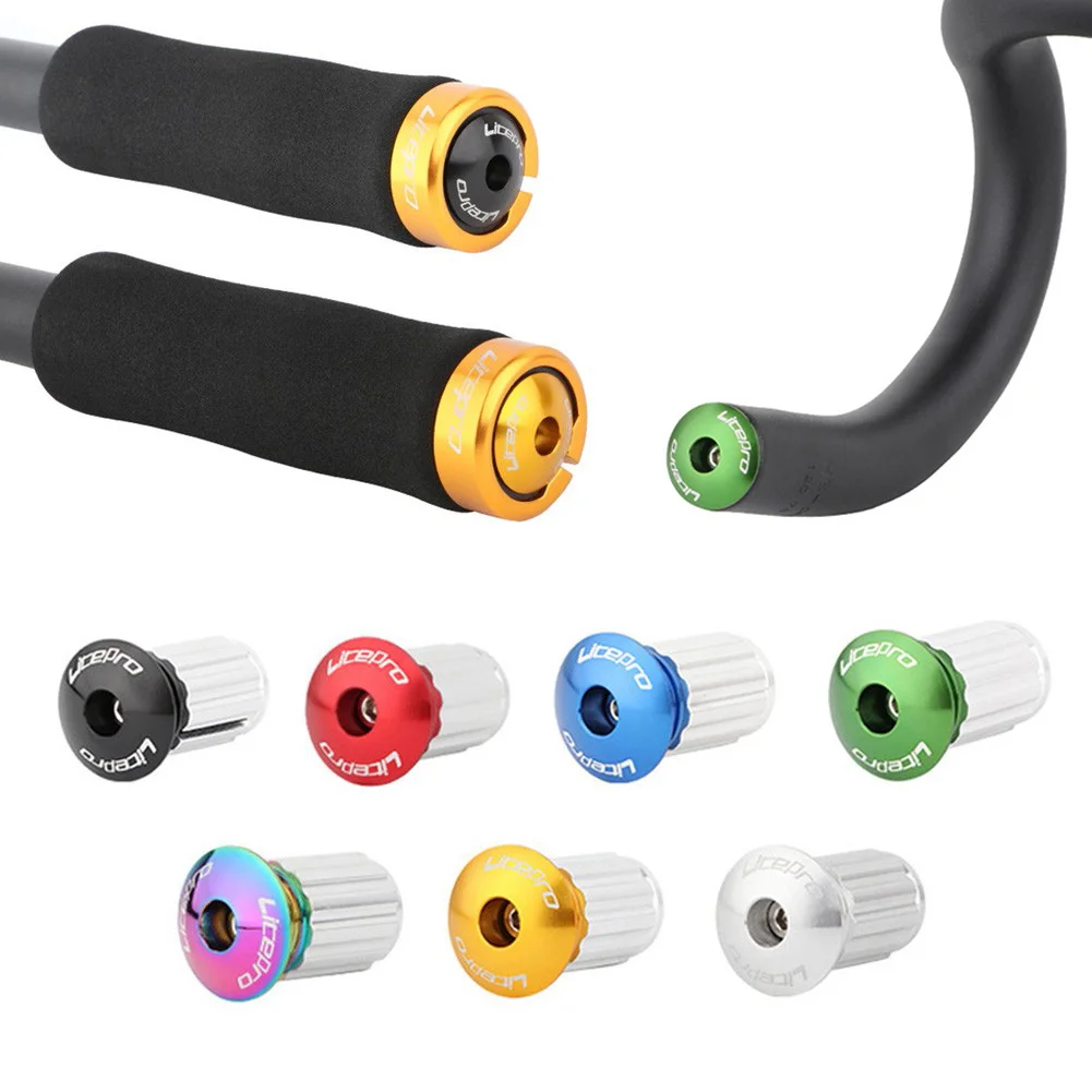

1 Pair Bicycle Handlebar End Plugs Aluminum Alloy Handlebar End Caps MTB Road Bike Handle Bar Grip Cover Bike Accessories