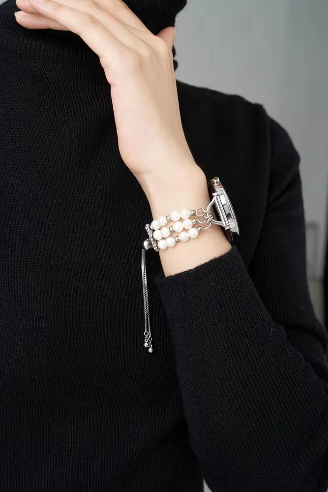 Pearl Lady Band for Samsung Galaxy watch 4 Clas 42mm 46mm Lady Strap for Samsung Galaxy watch3 41/45mm Link Huawei GT2 42/46mm