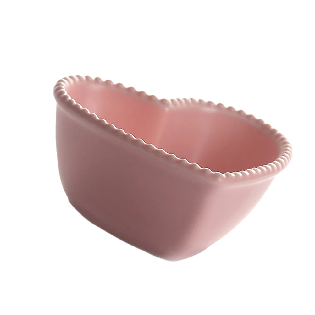 

Bowl Bowls Ceramic Heart Dish Shaped Salad Dessert Sauce Fruit Appetizer Cereal Serving Mixing Snack Plate Dipping Pasta Plates