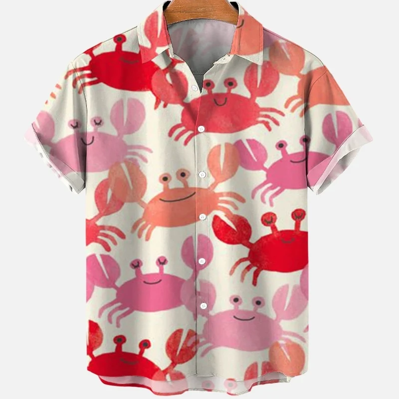 Мужская повседневная рубашка с мультяшным принтом