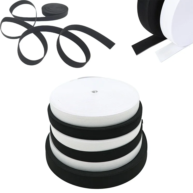 5 метров 15-60 мм белая/черная нейлоновая высокоэластичная катушка вязаные