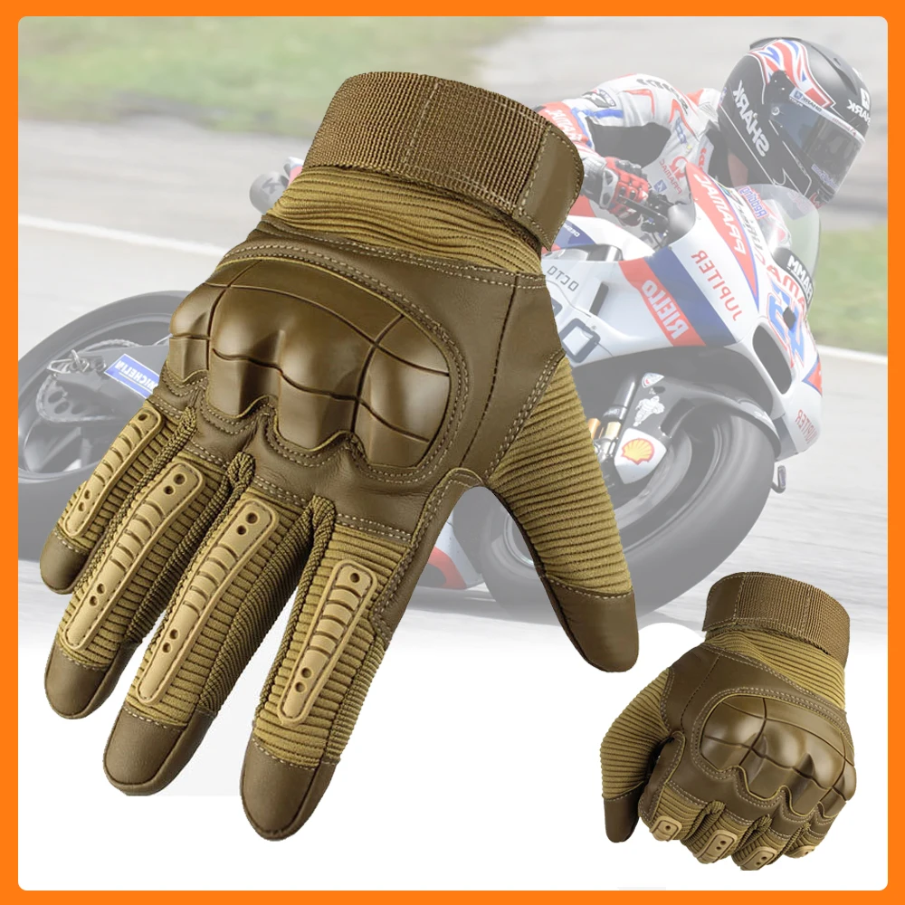 

Motorcycle Gloves Windproof Touchscreen PU Leather Full Finger Outdoor Sport Tactical Warm Glove Ride Motorbike Motocross Enduro