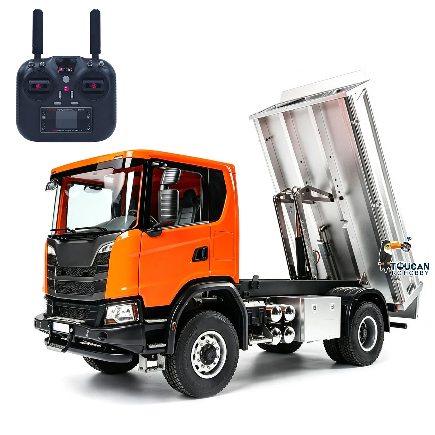 Фото Новый радиоуправляемый самосвал DoubleE E022 1/14 с ЧПУ, 4x4, с подсветкой, модель грузовика для взрослых №2