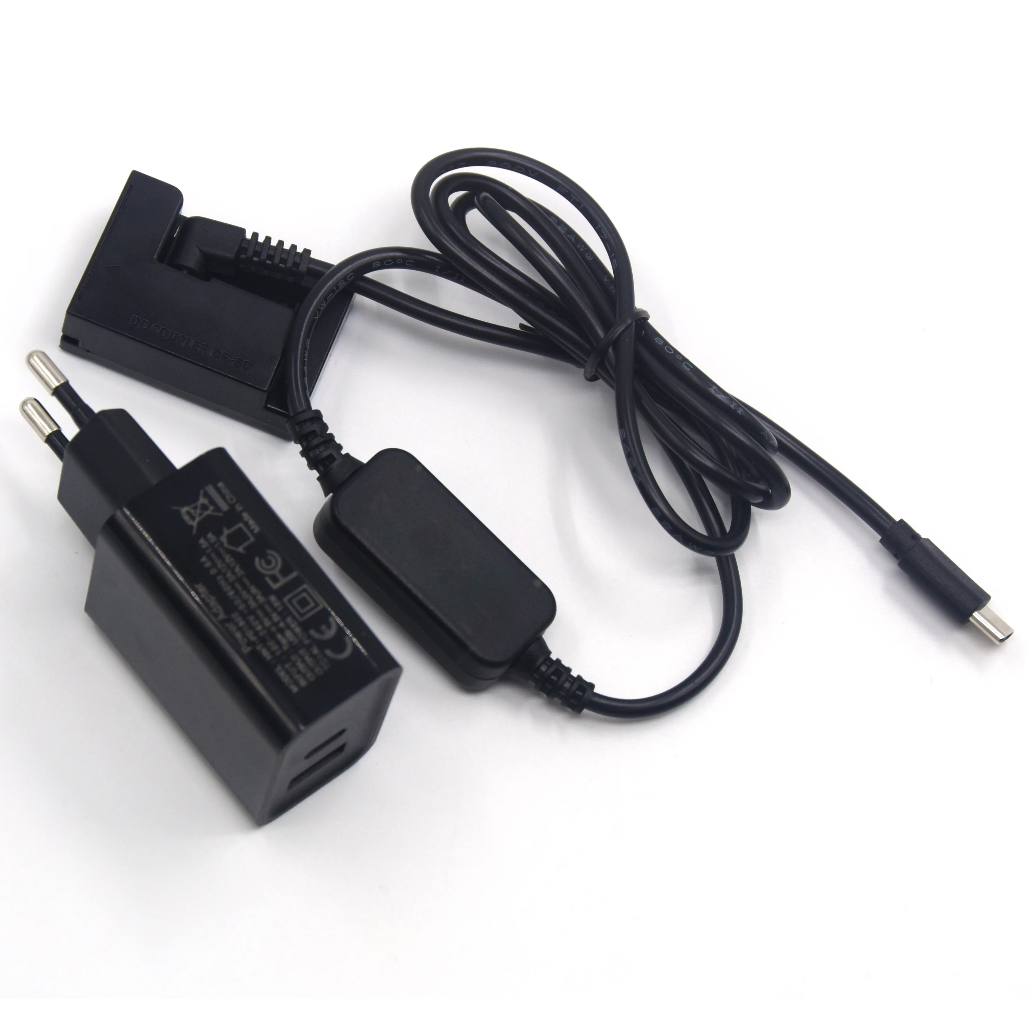 

QC3.0 PD Charger + USB Type-C Charger Cable + NB-10L Dummy Battery DR-80 DC Coupler for Canon G1X G3X G15 G16 SX50 SX60 HS