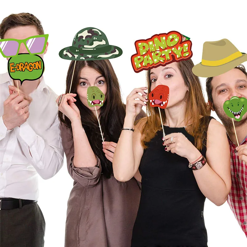 

30 шт. тематическое украшение для вечевечерние НКИ дикого динозавра, набор реквизит для фотосъемки, джунгли, сафари, динозавр, вечеринка в че...