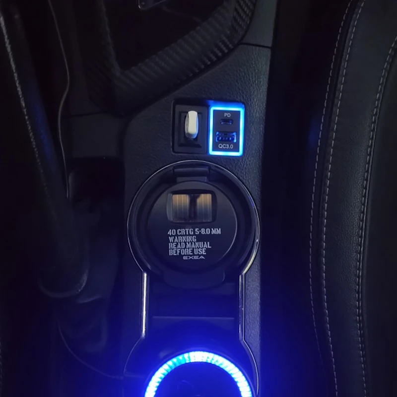 

QC 3.0 Car Charger Dual Port With Type C USB Quick Charge Socket For Toyota