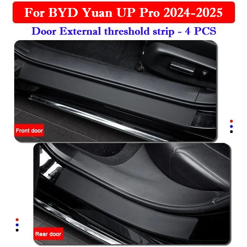 Для BYD Yuan UP Pro 2024 2025, защитные наклейки на порог автомобиля, багажник, устойчивые к царапинам, ударопрочные наклейки на дверь багажника