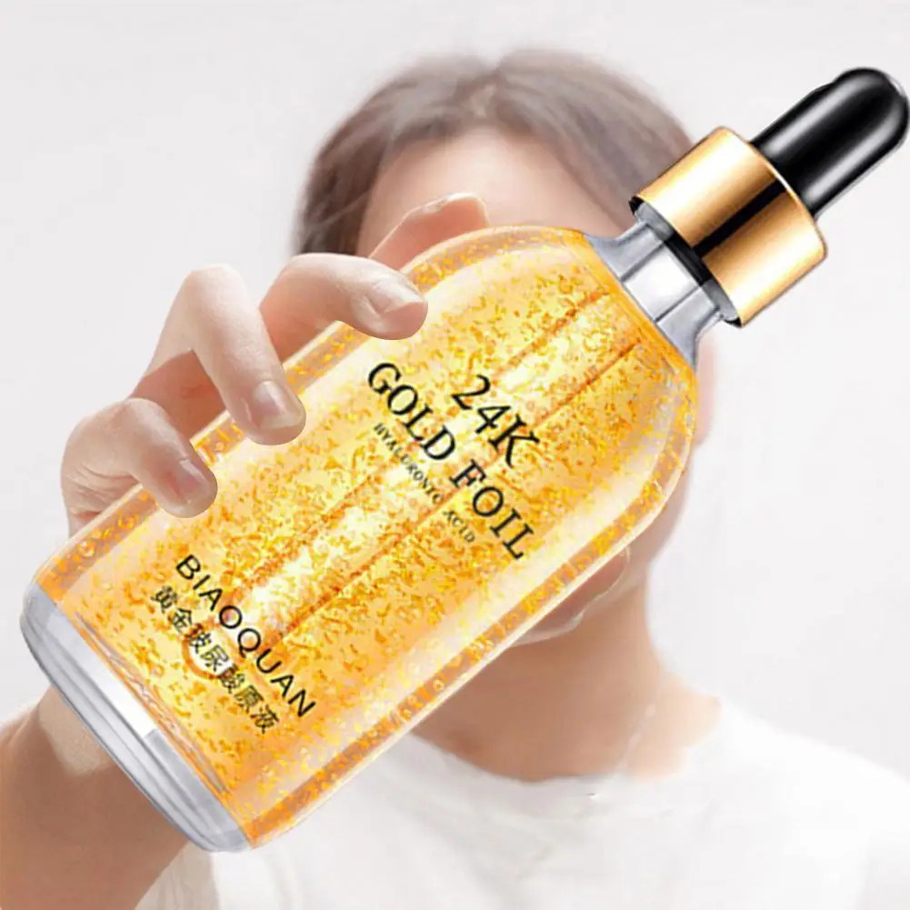 

100ml 24k Gold Firming Moisturizing Essence Pure Hyaluronic Golden Niacinamide Liquid Acid Care Anti-wrinkle Essence Skin I3p0