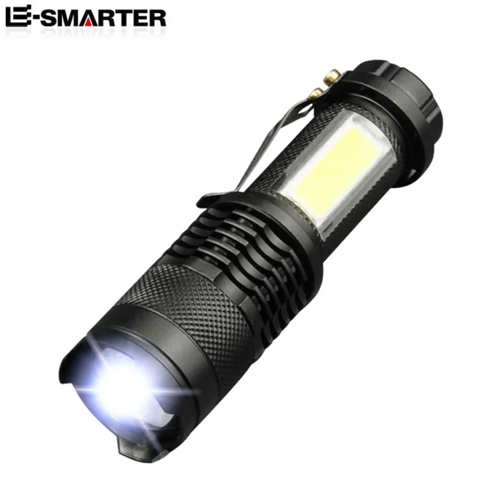 

Mini USB Rechargeable LED Flashlight USE XPE + COB Lamp Beads 200 Meters Lighting Distance Tactics Torch Outdoor Camping Lantern