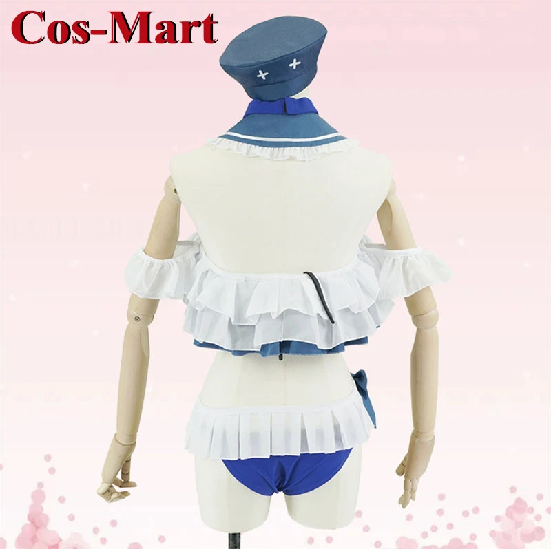 Cos-Mart аниме Vtuber Hololive Minato Aqua косплей костюм милый купальник бикини для активного