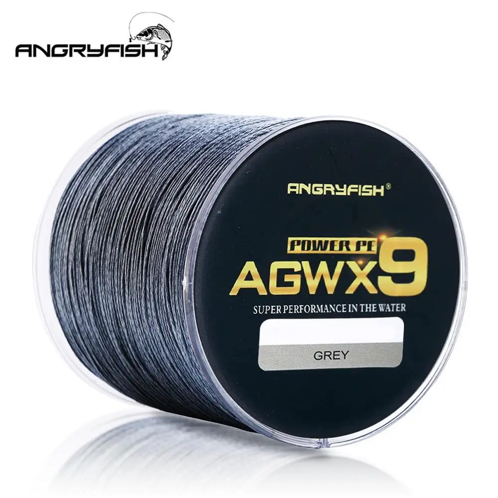 Фото Плетеная рыболовная леска Angryfish Agwx9, 500 м, сверхпрочная износостойкая отличная дальность заброса для любителей рыбной ловли №1