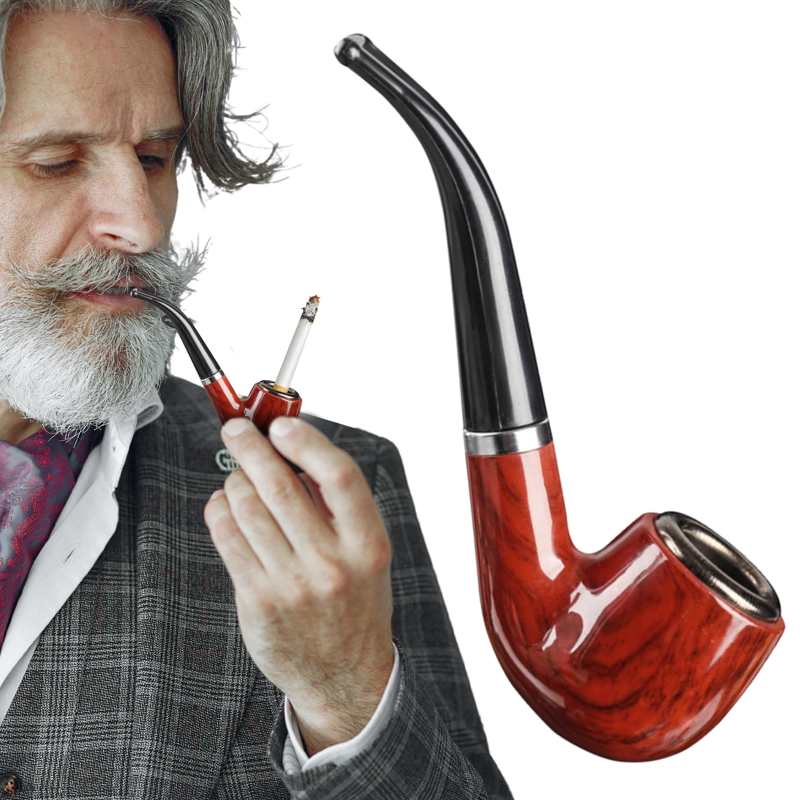 

Tobaccos Smoking Pipe Vintage Tobaccos Pot Portable Resin Smoke Pipes Perfect Beginner Pipe Kit For Smoking