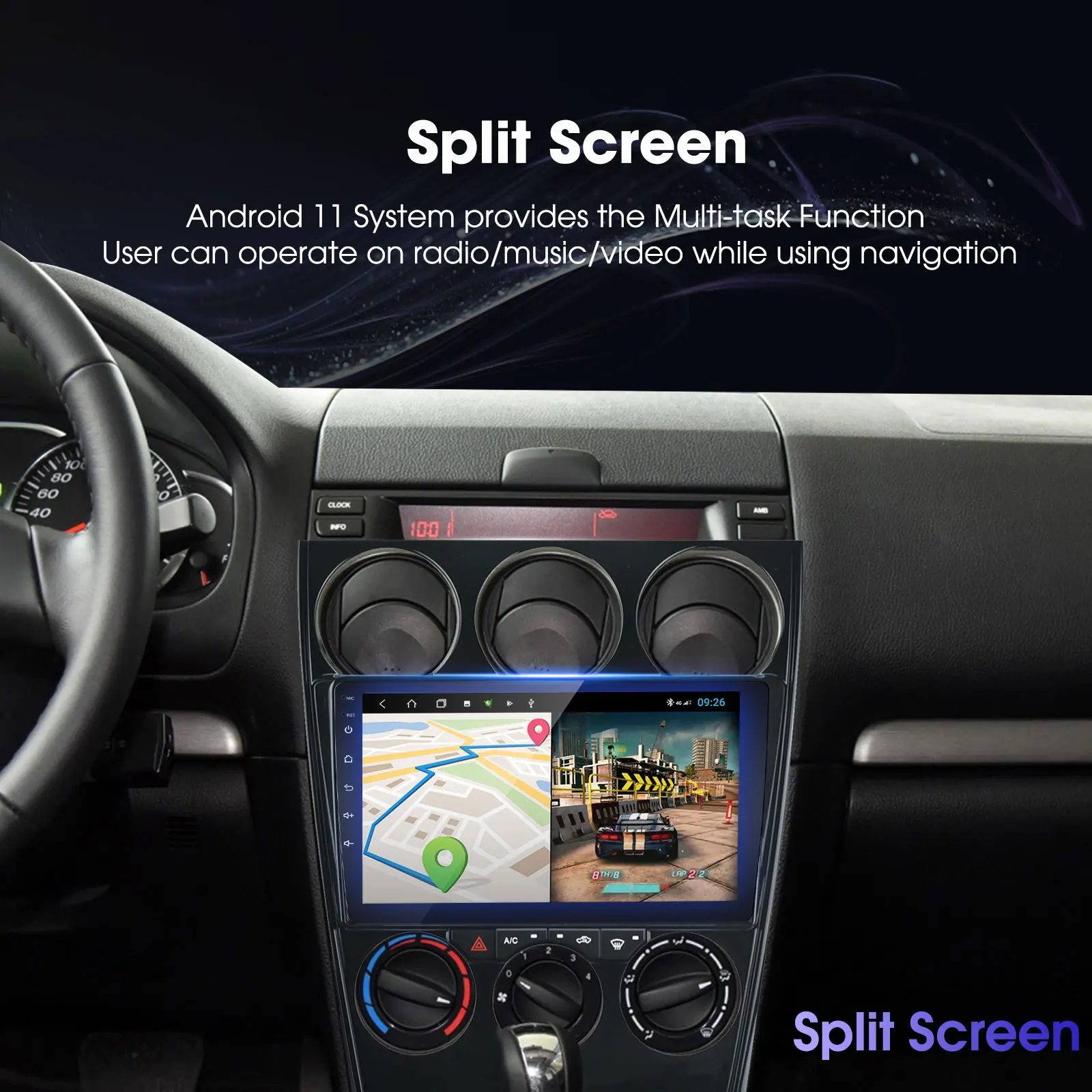 EzoneTronics CarPlay Android автомобильное радио для Mazda 6 Atenza 2004-2015 навигация Bluetooth плеер