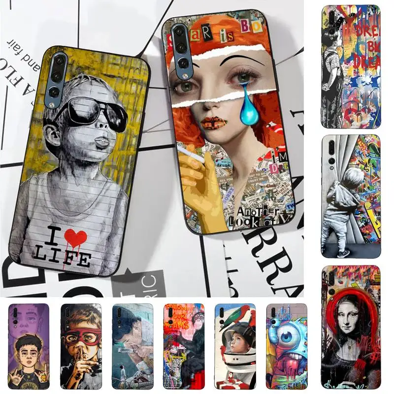 

Banksy Graffiti Art Phone Case for Huawei P30 40 20 10 8 9 lite pro plus Psmart2019