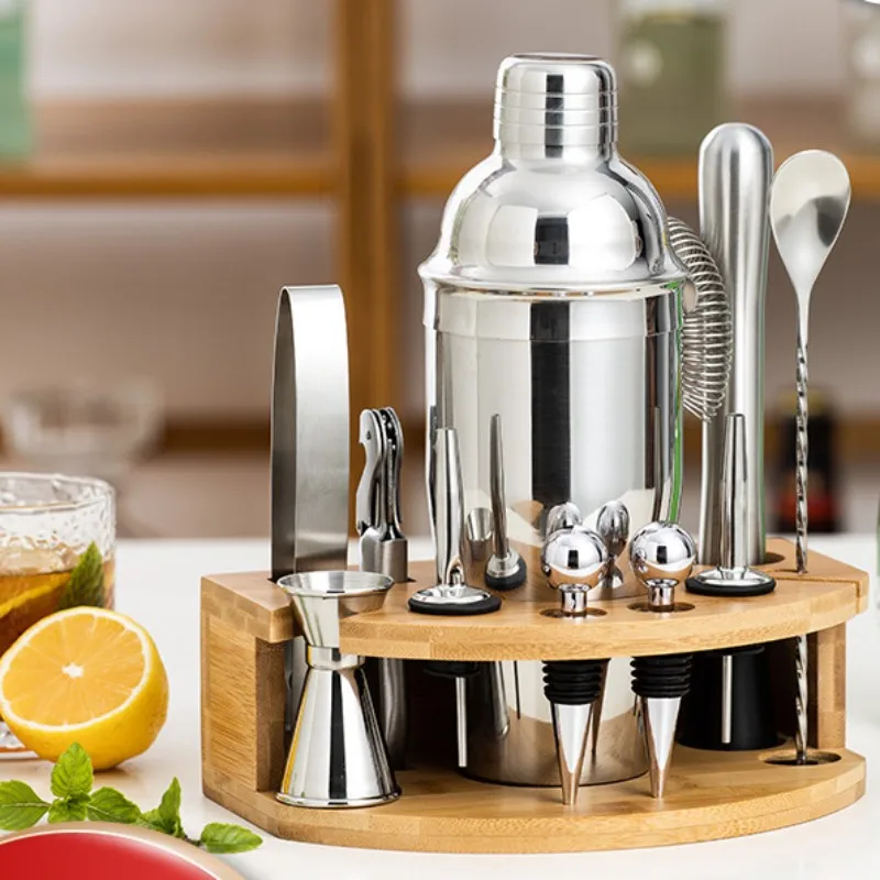 

Набор оборудования для смешивания коктейлей из нержавеющей стали, полный набор барных инструментов для смешивания, бокал для коктейлей