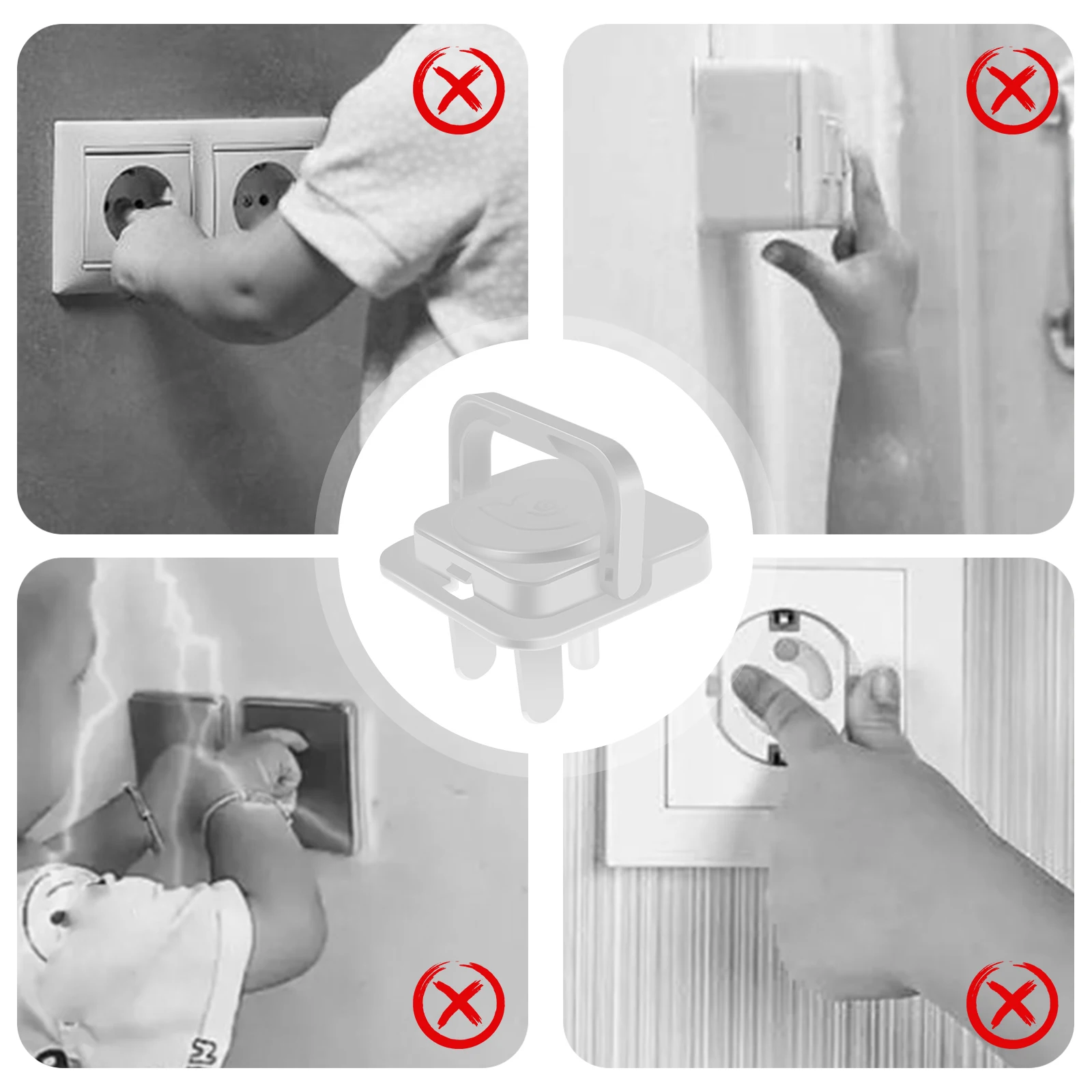 Новые 50 шт. крышки розетки для США 3-контактный пресс-стиль утолщенные