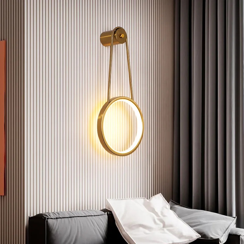 

Simple modern led bedroom bedside living room light luxury TV cabinet creative aisle corridor background wall light