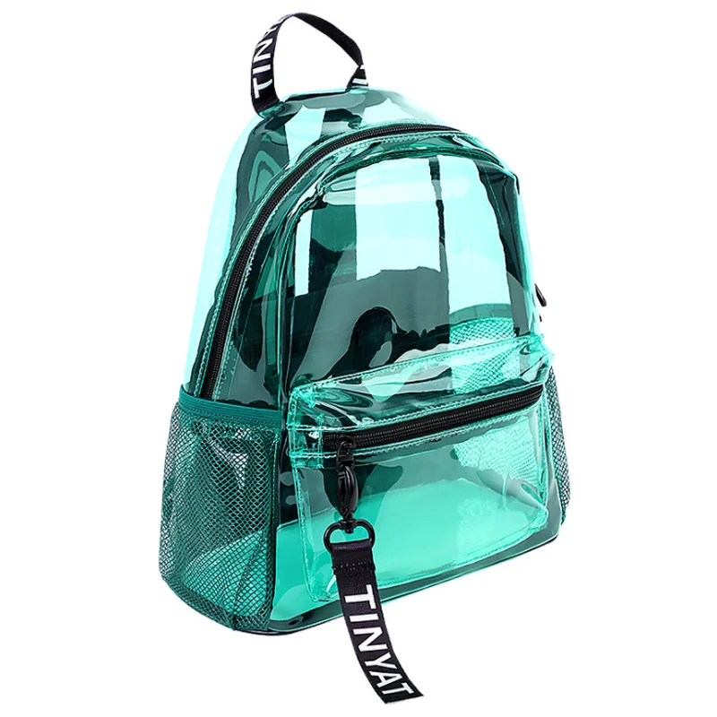 

Женский прозрачный рюкзак из ПВХ, модный однотонный рюкзак, дорожный школьный рюкзак для девочек-подростков, детский рюкзак