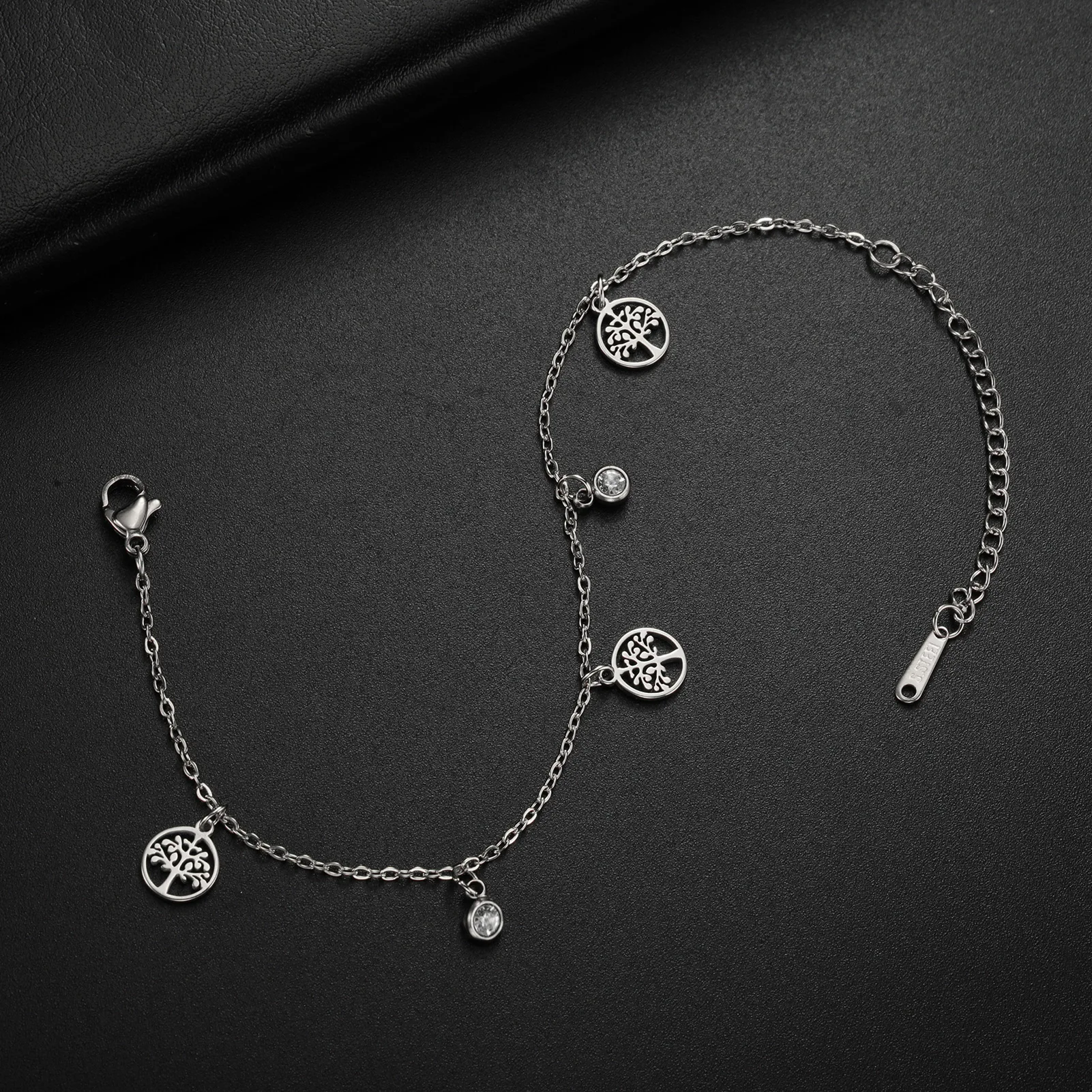 Древо Жизни Стразы Шарм Браслет Из Нержавеющей Стали Ювелирные Изделия Винтаж