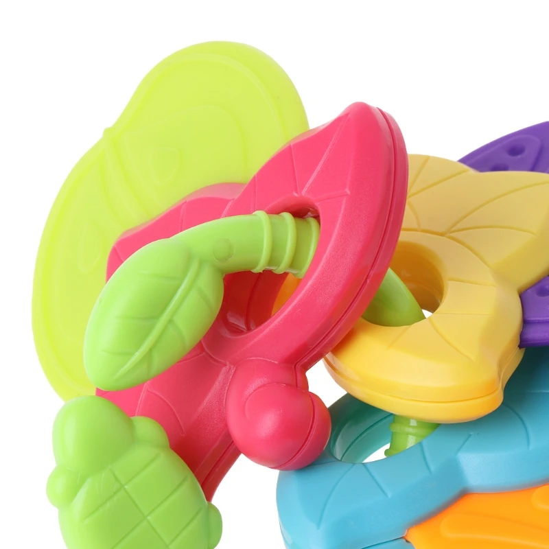 

Baby Teether Fruit Shape Silicone Safe Teething Chew Toys Infants Pacifier Gifts