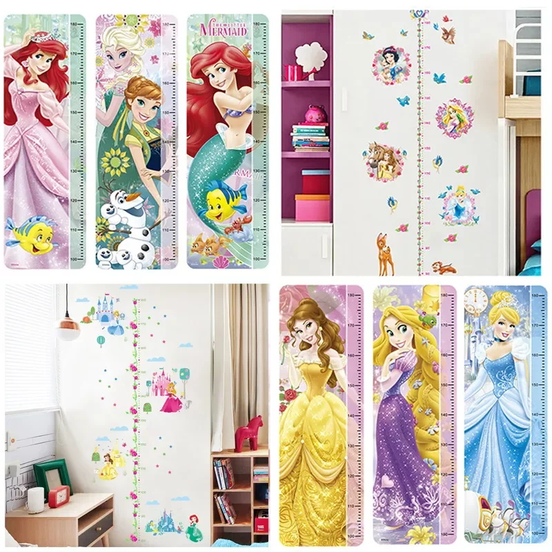 

Diy Cartoon Princess Theme Growth Chart Wall Stickers For Home Decoration Kids Height Measure Wall Decals Anime Mural Art