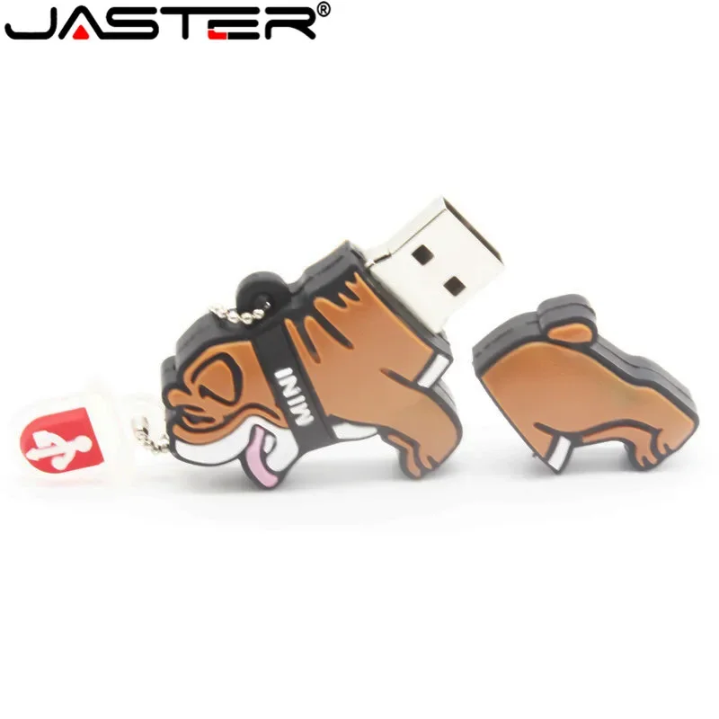 Фото JASTER Прекрасный мини-бульдог USB-флеш-накопитель с милыми животными и рисунками USB 2.0 4 ГБ/8 ГБ/16 ГБ/32 ГБ/64 ГБ Реальная емкость USB-накопитель №4