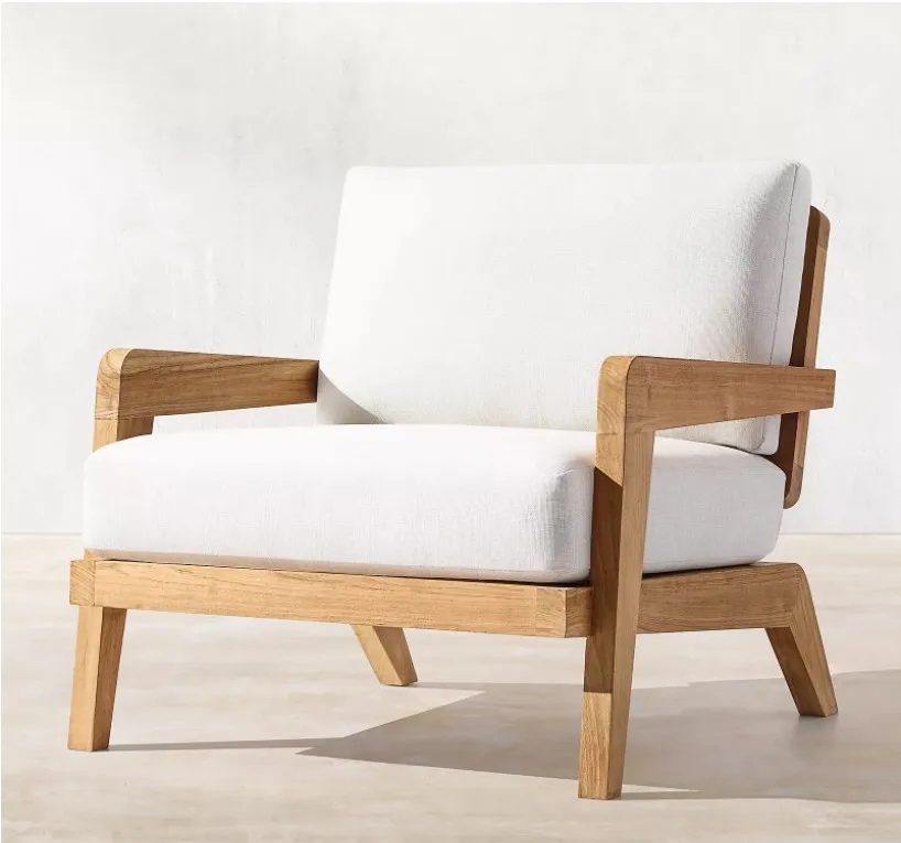 

Outdoor patio sofa garden sets luxury modern wood furniture teak lounge chair