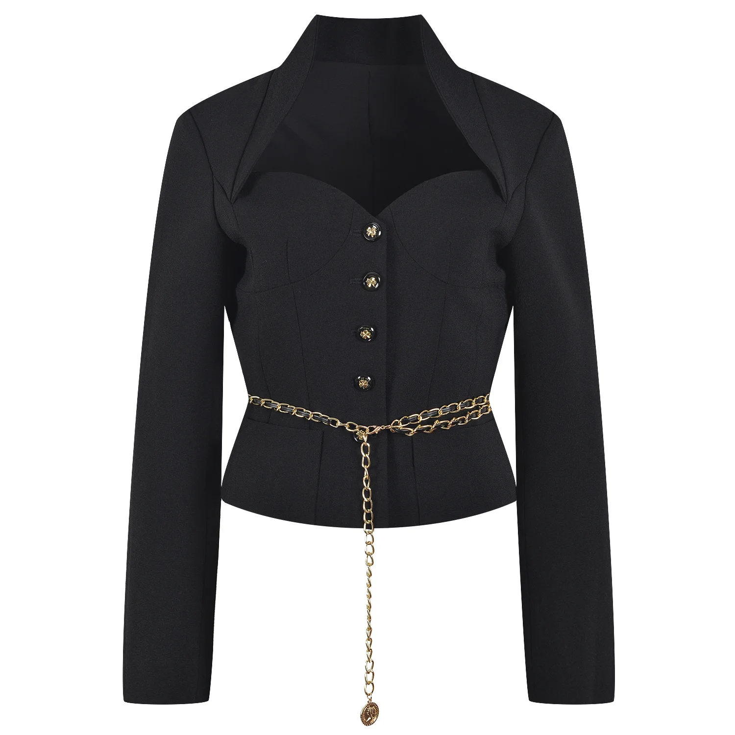 

Корейские блейзеры для женщин, элегантный стильный блейзер с поясом, шикарное высококачественное женское облегающее пальто, брендовая дизайнерская черная одежда Kpop
