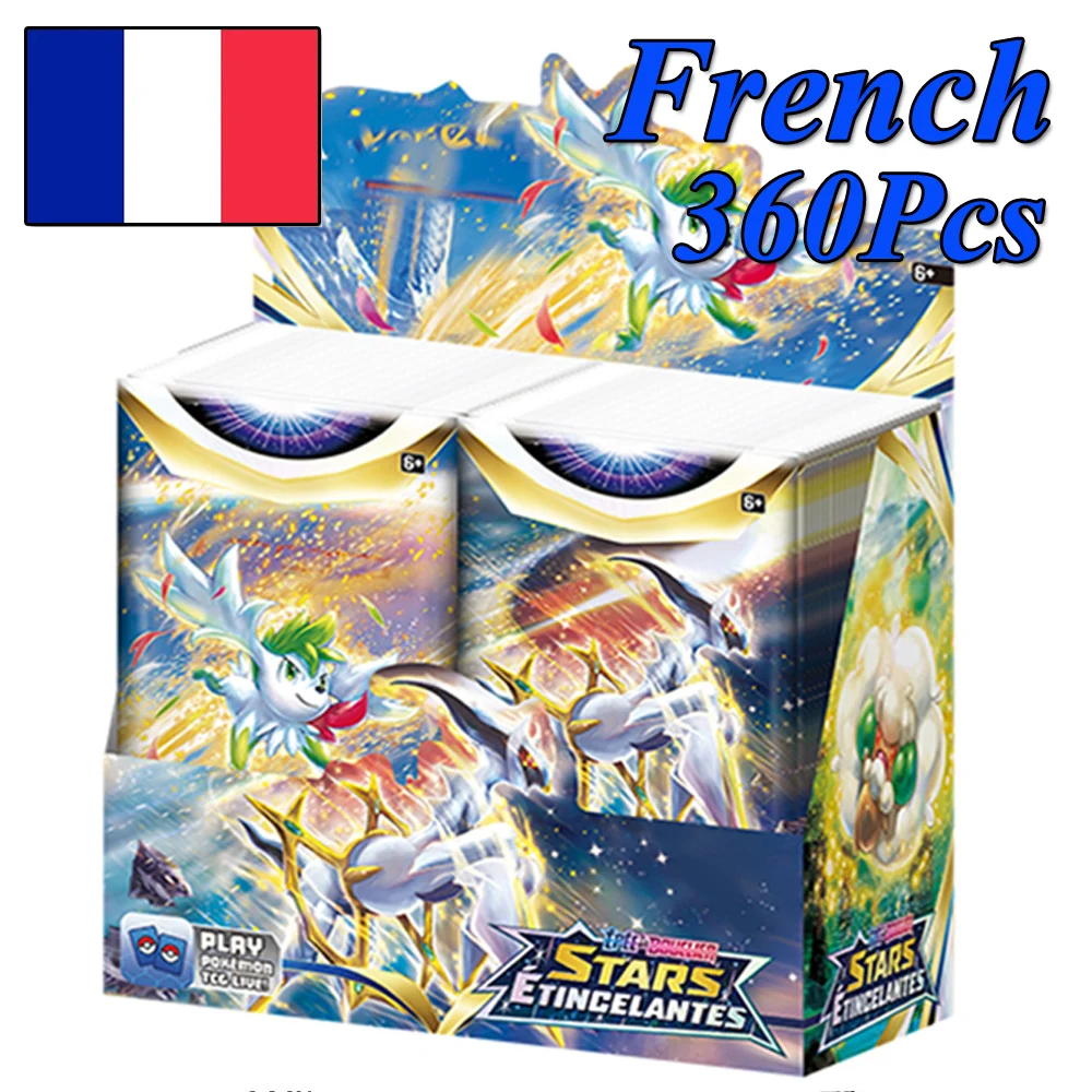 

360/324Pcs Pokemon Cards Carte Pokemon Francaise Brilliant Stars Fusion Strike Evolving Skies Booster Collection Cards Game