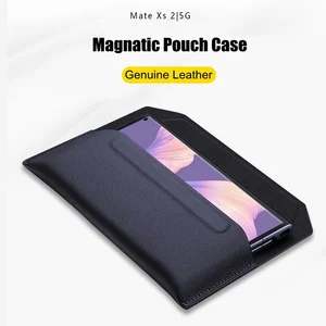 Genuine Leather Magnetic Pouch Case for Huawei Mate XS 2 Protective Bag Cover for Huawei Mate XS2 in USA (United States)