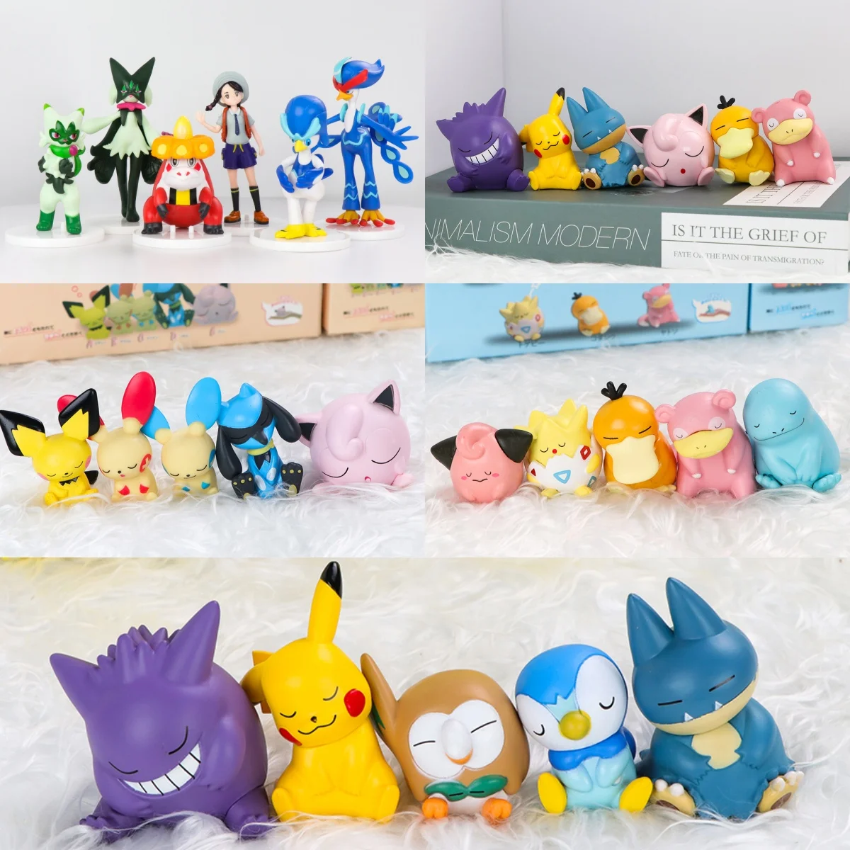 Оригинальный Покемон 5 шт./комплект аниме фигурка Пикачу гэнгара иглиглифа