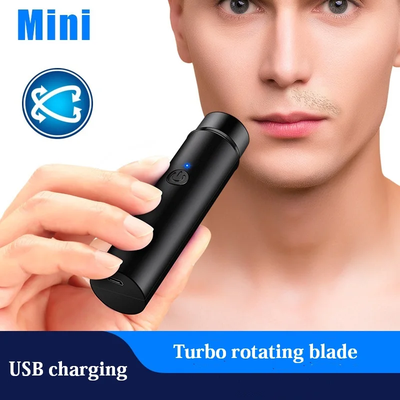 Portable Men's Electric Shaver Trimmer USB Rechargeable Barber Shaving Tool Shaving Machine For Man Travel Car Mini Washed Razor