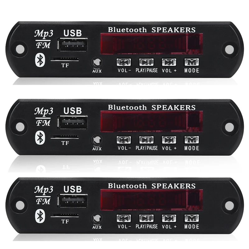 

RISE-3X Bluetooth 5,0 MP3 декодер, плата постоянного тока 5 в 12 В, автомобильный FM-радиомодуль с поддержкой TF USB AUX для автомобильного телефона