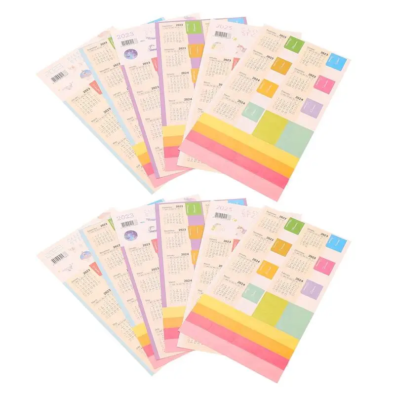 

12 Sets of Notepad Monthly Stickers Index Tabs Convenient Notebook Calendar Stickers Ornaments