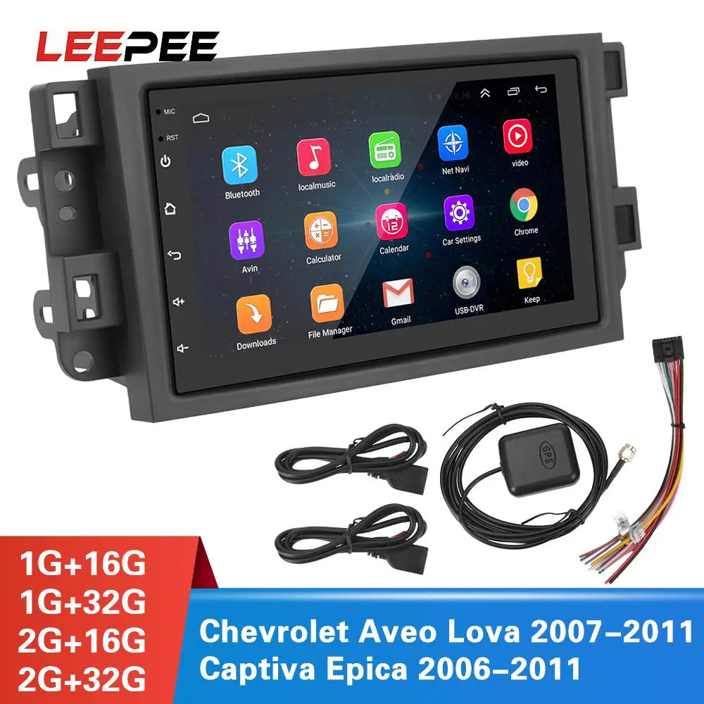 

For Chevrolet Aveo Lova 2007-2011 Captiva Epica 2006-2011 2 Din Android 10.1 Audio Video 7 Inch Car Radio GPS Bluetooth WiFi