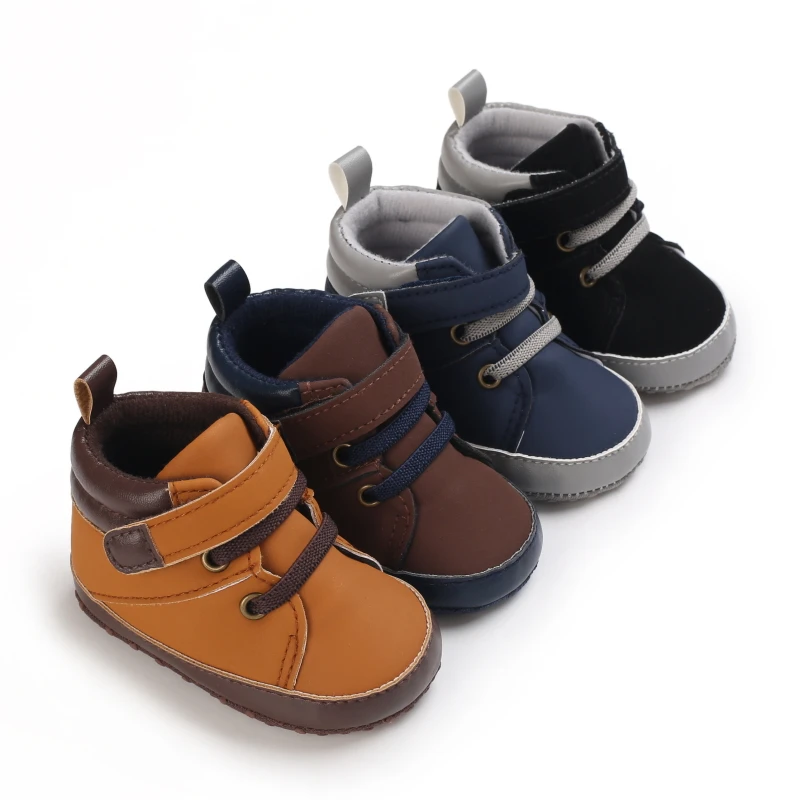 

Newborn Baby Shoes Infant Toddler Boy Comfort Soft-Sole Cotton Flat High-top Anti-slip Baby Accessories Sneaker Moccasins