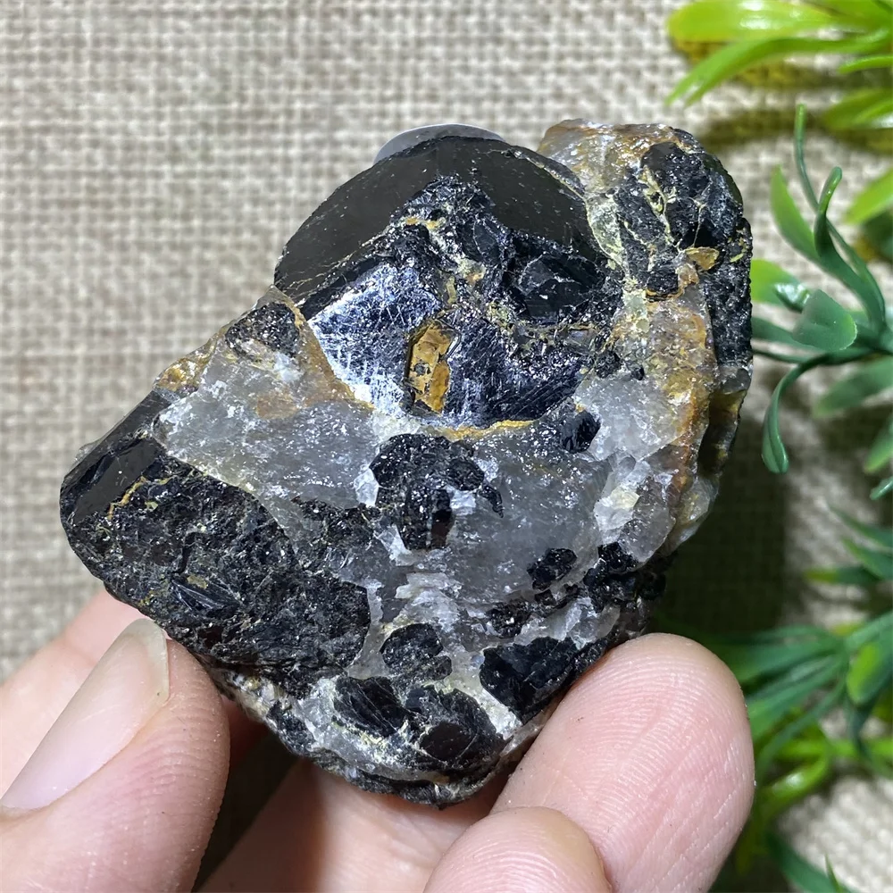 Натуральный кристалл необработанный черный турмалин образец рейки качественный