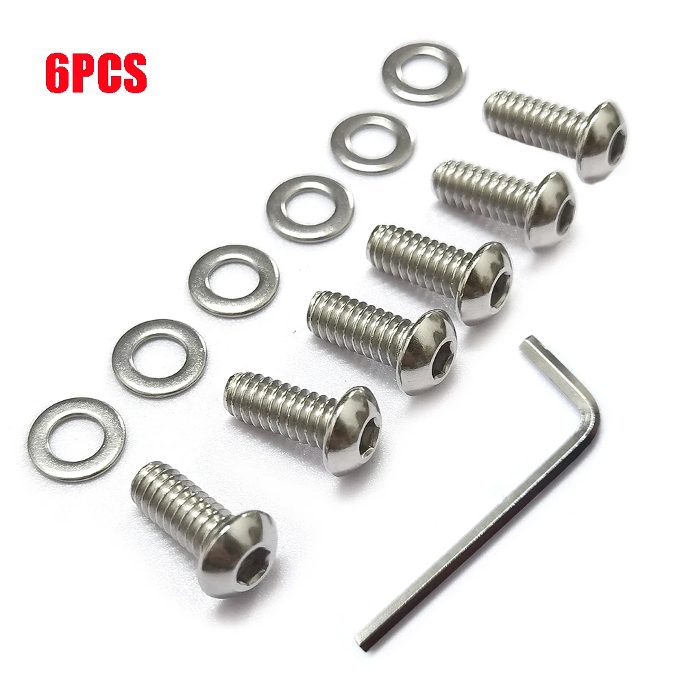 

6 шт. для Harley Touring Dyna Softail Sportster XL883 1200, винт и шайбы крышки из нержавеющей стали для мотоцикла