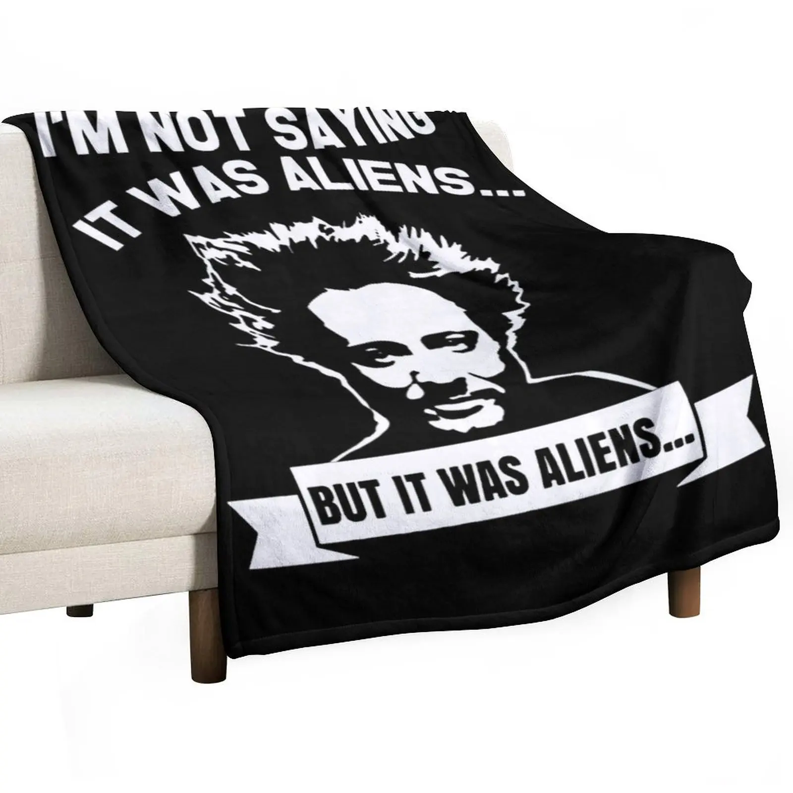 Фото Плед-одеяло It-was-Aliens-Giorgio-A-Tsoukalos-T-Shirt-Black из мягкого плюшевого фланелевого материала в клетку №3