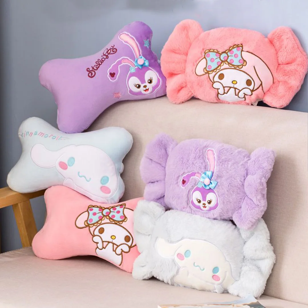 

Kawaii Sanrioed Подушка Аниме Cinnamoroll Mymelody домашняя детская плюшевая подушка автомобиль диван украшение для спальни обеденный перерыв подарок