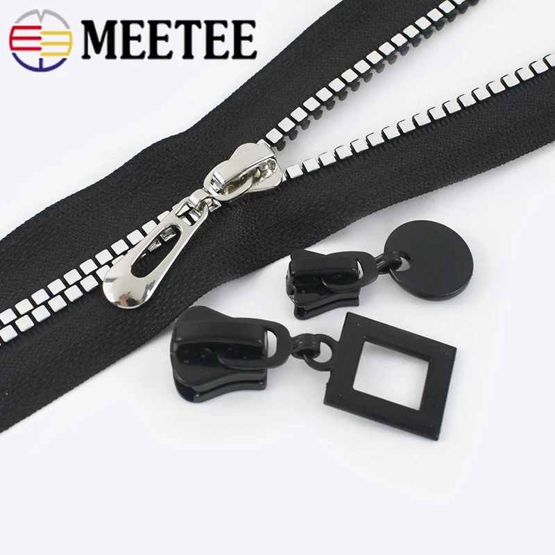 Застежка-молния Meetee 5 шт. 3 #5 #8 #10 #15 #20 # полимерный пуховик на молнии Съемник голову