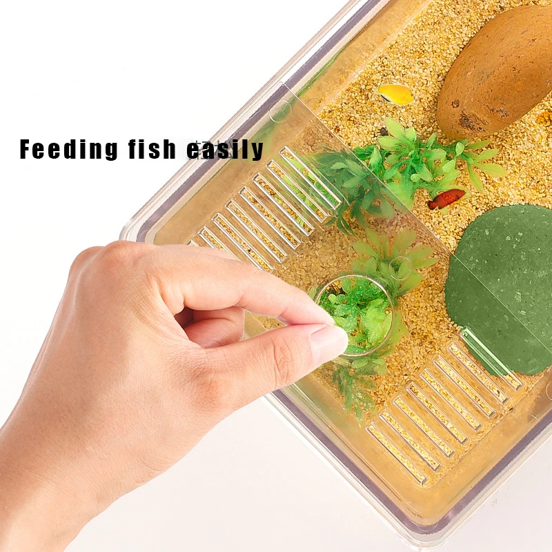 Акриловый мини-аквариум маленький аквариум с двойным фильтром