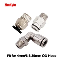 1 pcs paintball 90 degree swivel elbowstraight macro micro hose line fitting for 4mm6 6 35mm od hose