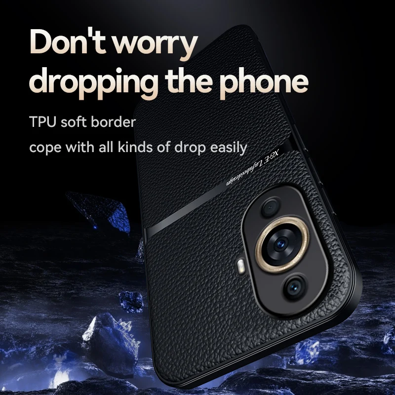 Чехол для Hauwei NOVA 11 роскошный магнитный автомобильный держатель кожаный чехол