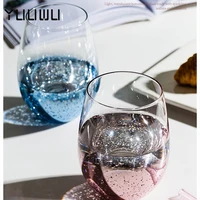 creative single layer starry sky cup egg cup net red glass water cup household egg shaped glass cup breakfast milk cup wholesale