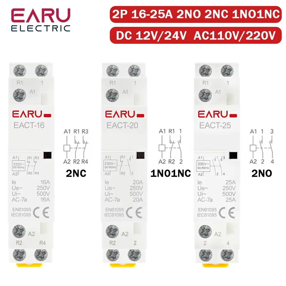 

Контактор EARUELECTRIC 16A 20A 25A для умного дома