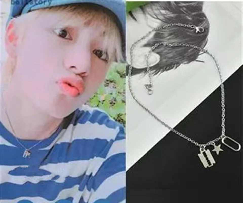 

2022 Korean Wave New PROOF V with The Same Blade Necklace Trend Titanium Steel Clavicle Chain KPOP Women's Jewelry Couple Gift