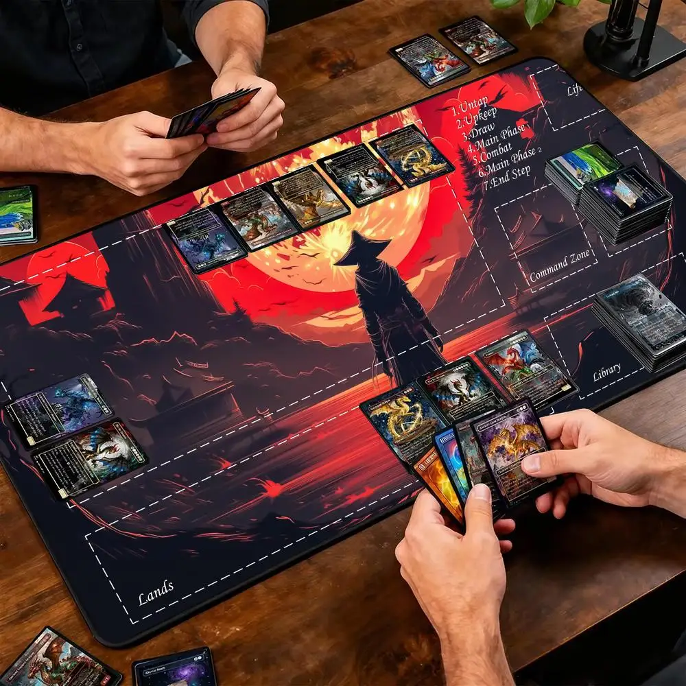 Игровой коврик Daywalker Anime Magic, резиновый, с противоскользящим покрытием, с защитой краев, аксессуары для ПК, 35x60 см, игровые коврики, коврик для настольных игр, коврик для геймеров, коврик для настольных карточных игр (art.: 3920d9a9ef17d) - 3920d9a9ef17d