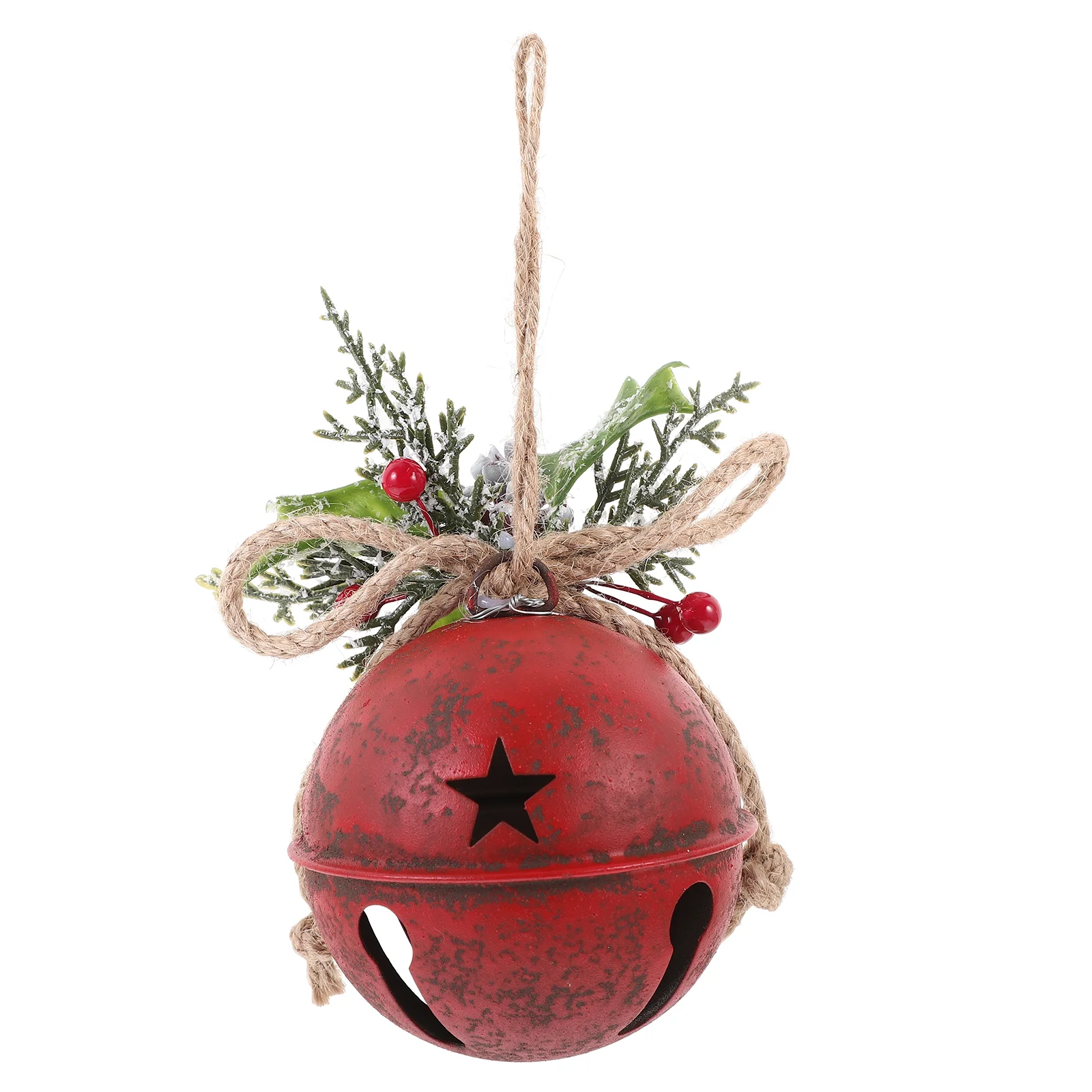 

Ягоды, рождественский стиль, подвесные украшения, дерево, маленький Рождественский тематический ягодный колокольчик, DIY Подвески из кованого железа